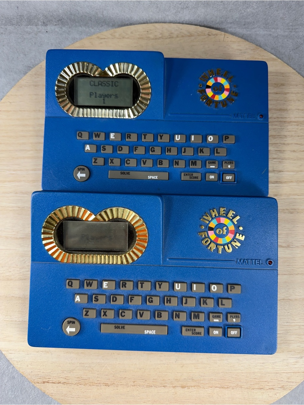 Lot of 2 Vintage 1988 Mattel Wheel of Fortune Handheld Electronic Games Tested